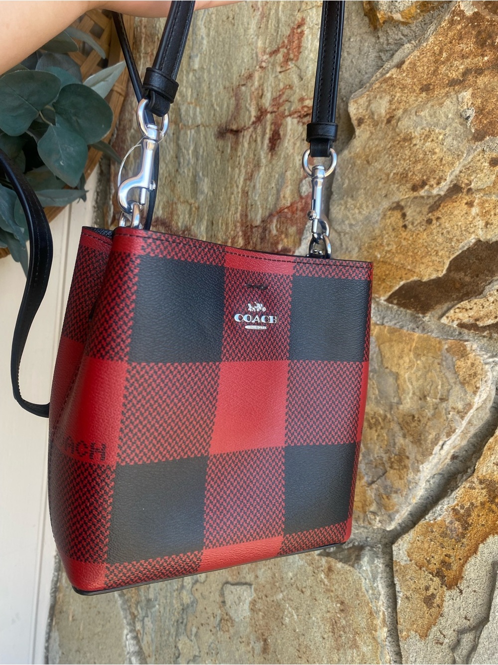 COACH Town Plaid Bucket bag - NWOT - Picture 4 of 13